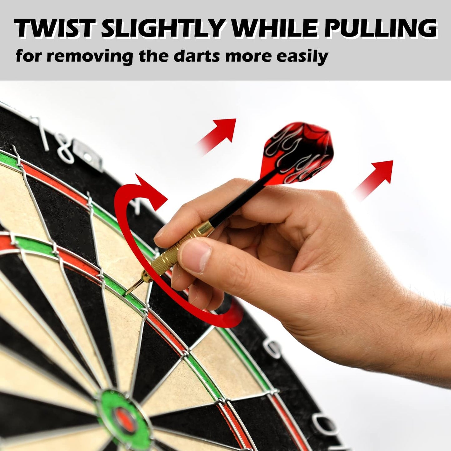 Dartscheibe Mit Klammerfreiem Bullseye, 18 G Stahlspitze, Dartscheiben-Montagesets Enthalten