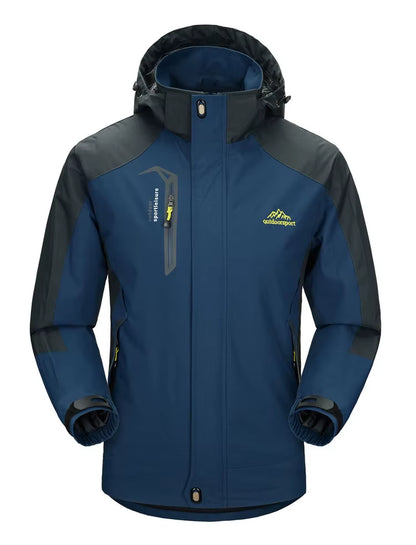 Camping Hiking Jacket Men Autumn Outdoor Sports Coats Climbing Trekking Windbreaker Travel Waterproof Jackets Black